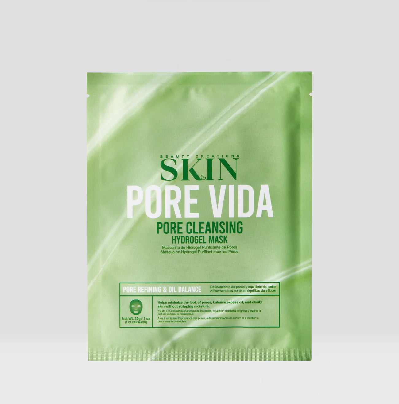 Pore Vida - Mascarilla Facial de Hidrogel - Beauty Creations Skin