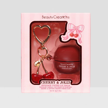 XMAS - Cherry & Jolly - Bálsamo Labial con Color en Llavero  - Beauty Creations