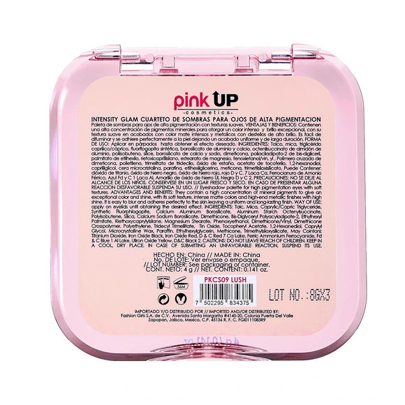 Intensity Glam - Cuarteto de Sombras para Ojos - Pink Up Cosmetics