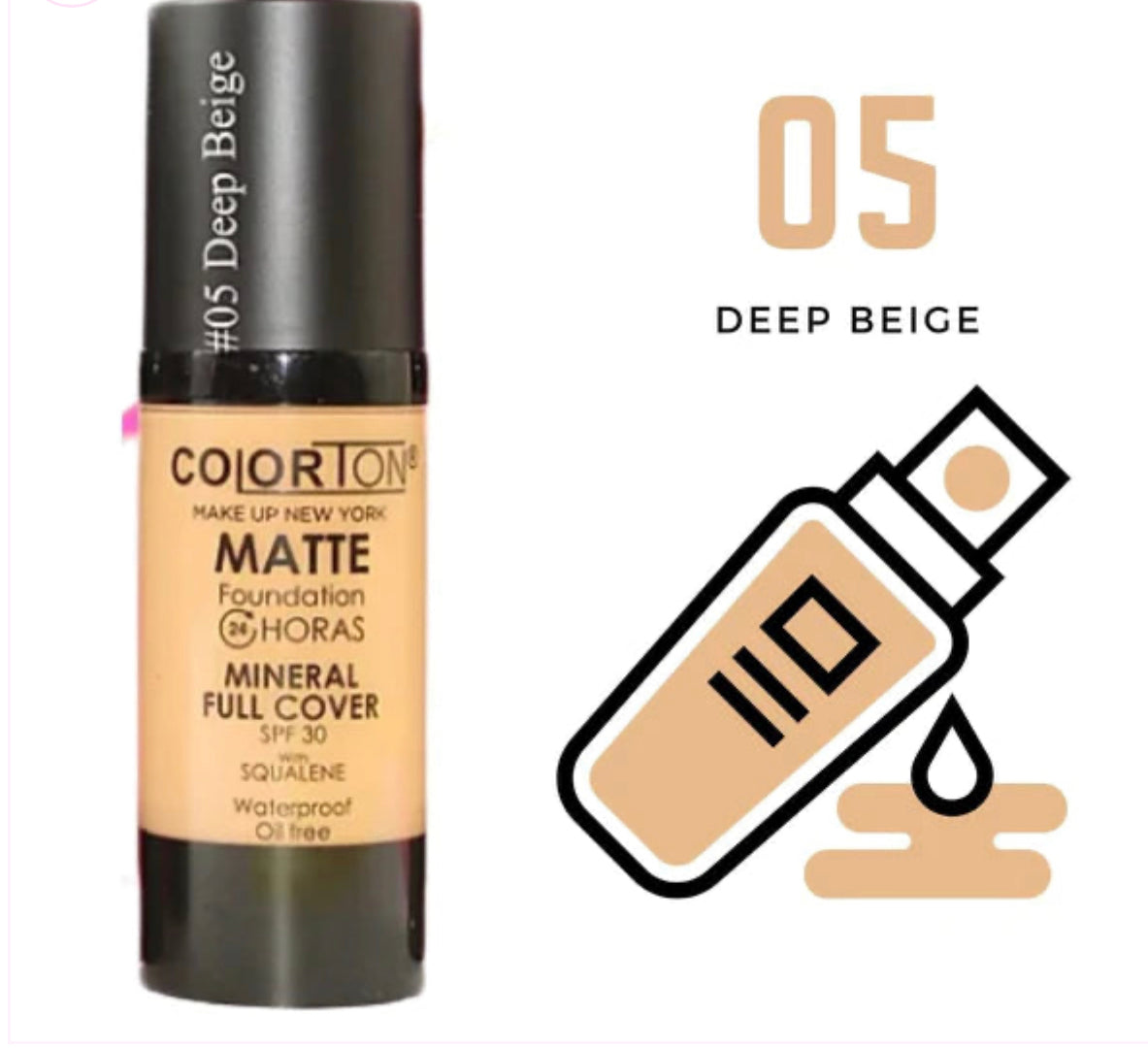 MAQUILLAJE LIQUIDO MINERAL FULL COVER - COLORTON