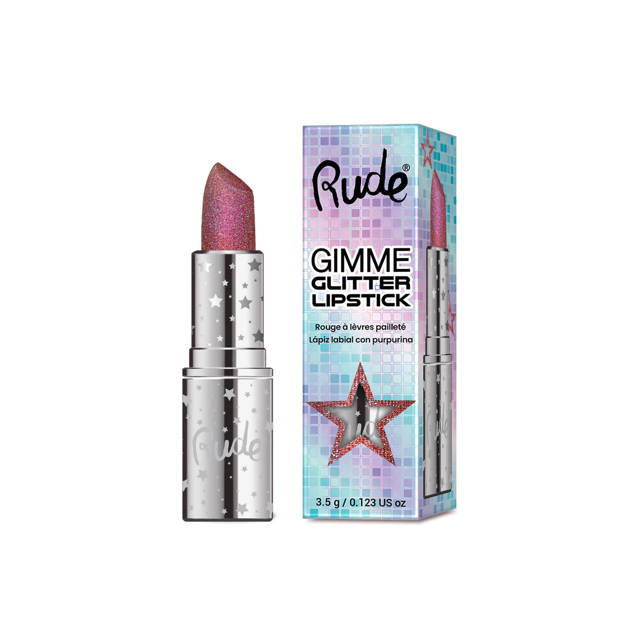“Gimme” (Glitter Lipstick) - Rude Cosmetics