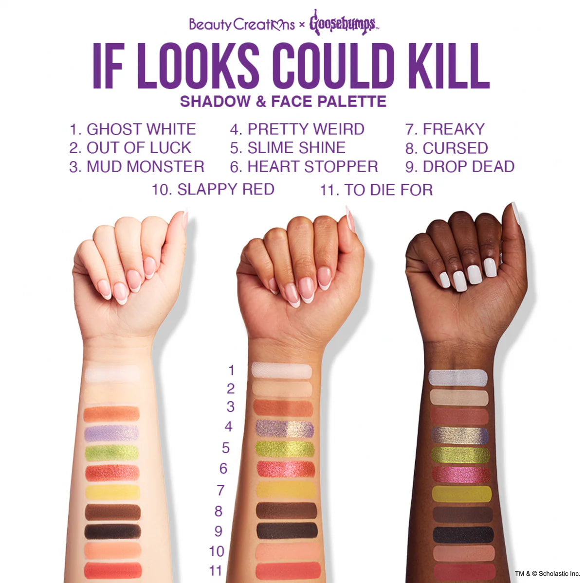 If Looks Could Kill - Shadow Palette - Goosebumps X Beauty Creations