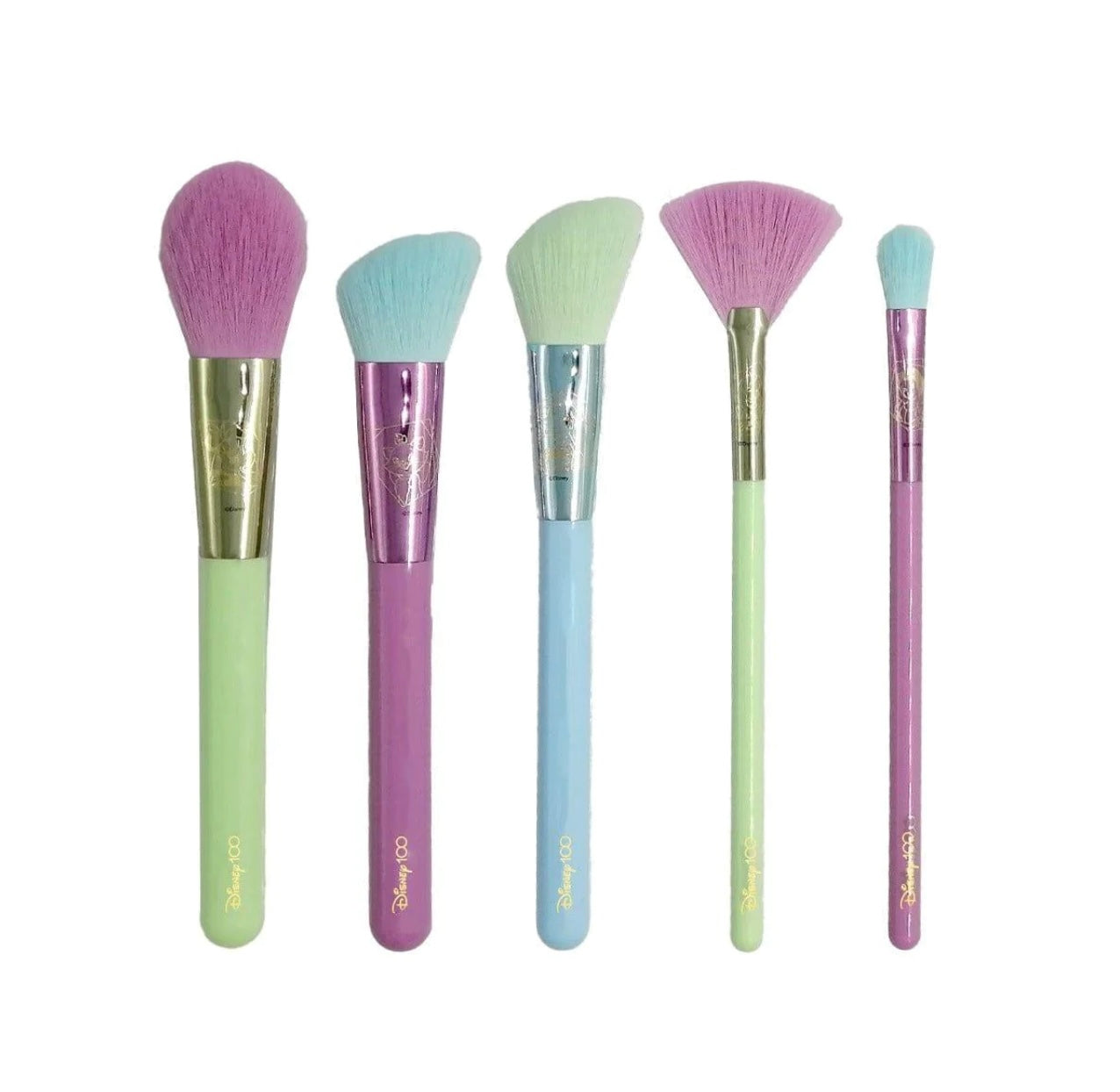 🌈✨ "Set of 5 Holographic Brushes 'Disney 100 Years of Magic' - Limited Edition" 🎉💖