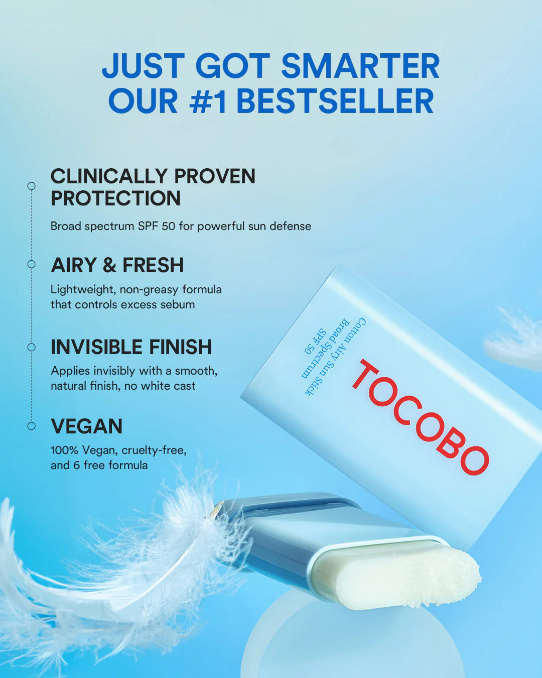 Cotton Airy Sun Stick - TOCOBO