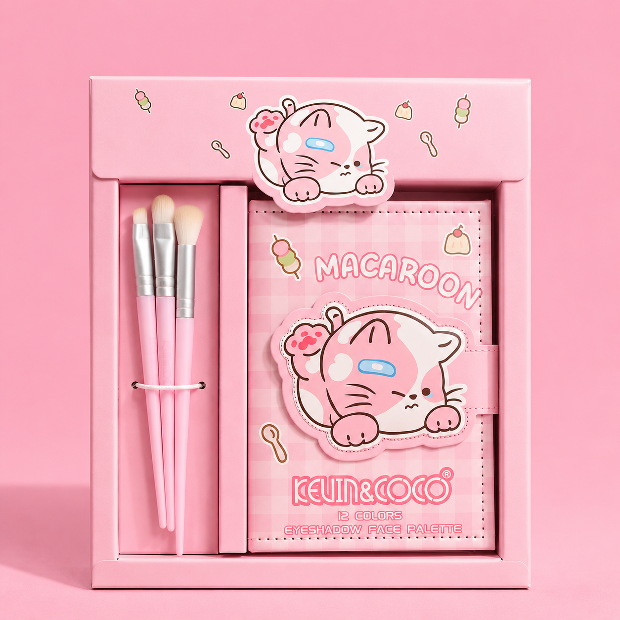Macaroon - Paleta de Sombras con Brochas - Kevin & Coco