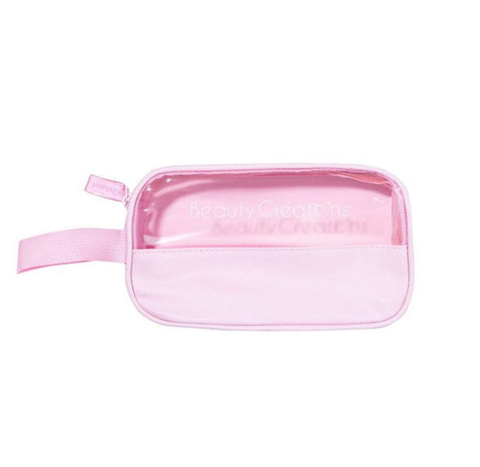 BEAUTY CREATIONS CLEAR PINK COSMETIC BAG