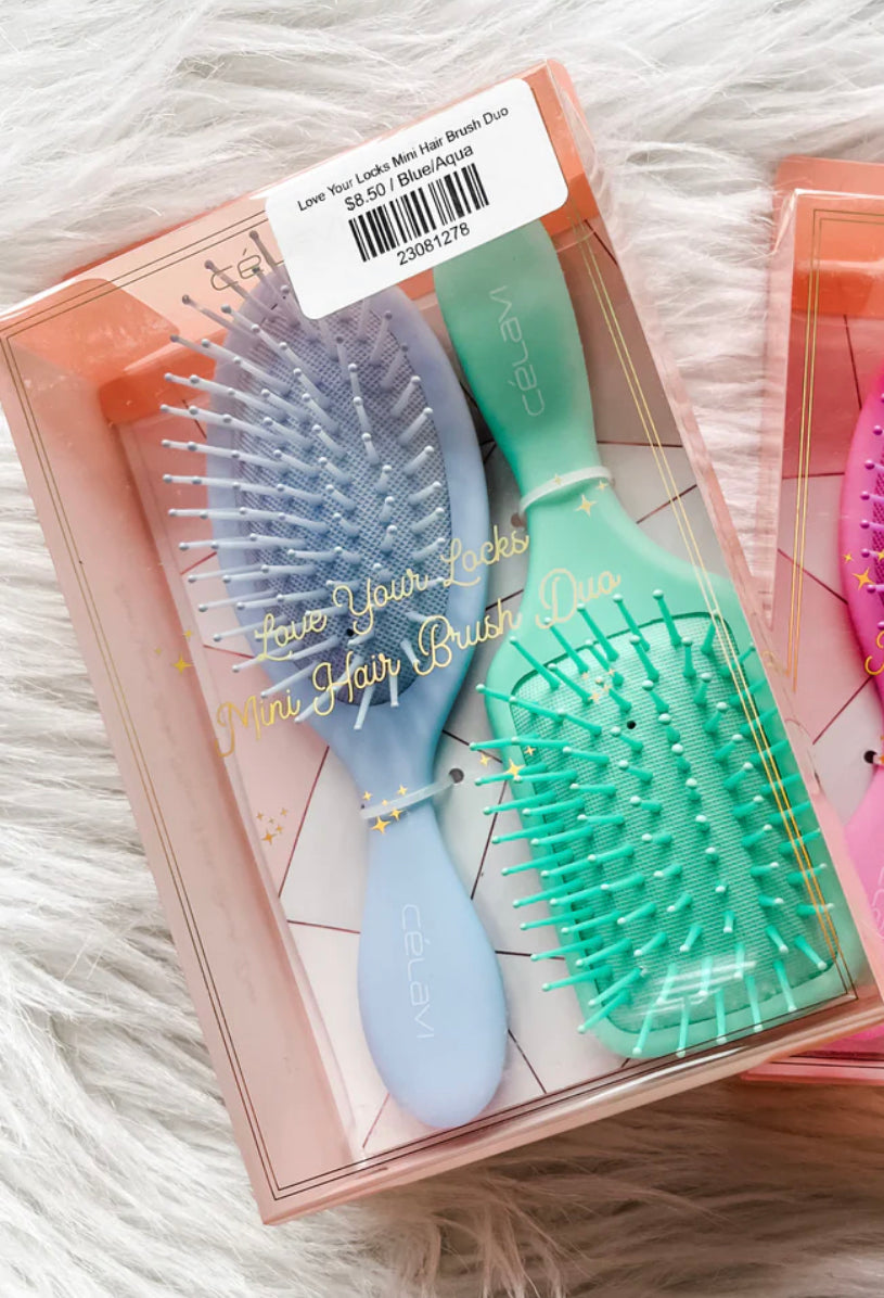 Love Your Locks Mini Hair Brush DUO