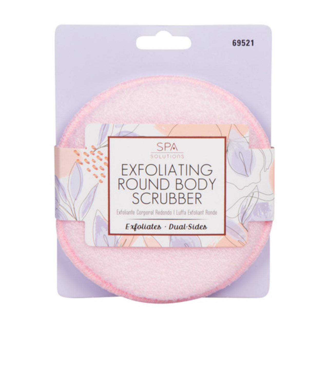 EXFOLIATING ROUND BODY SCRUBBER: PINK