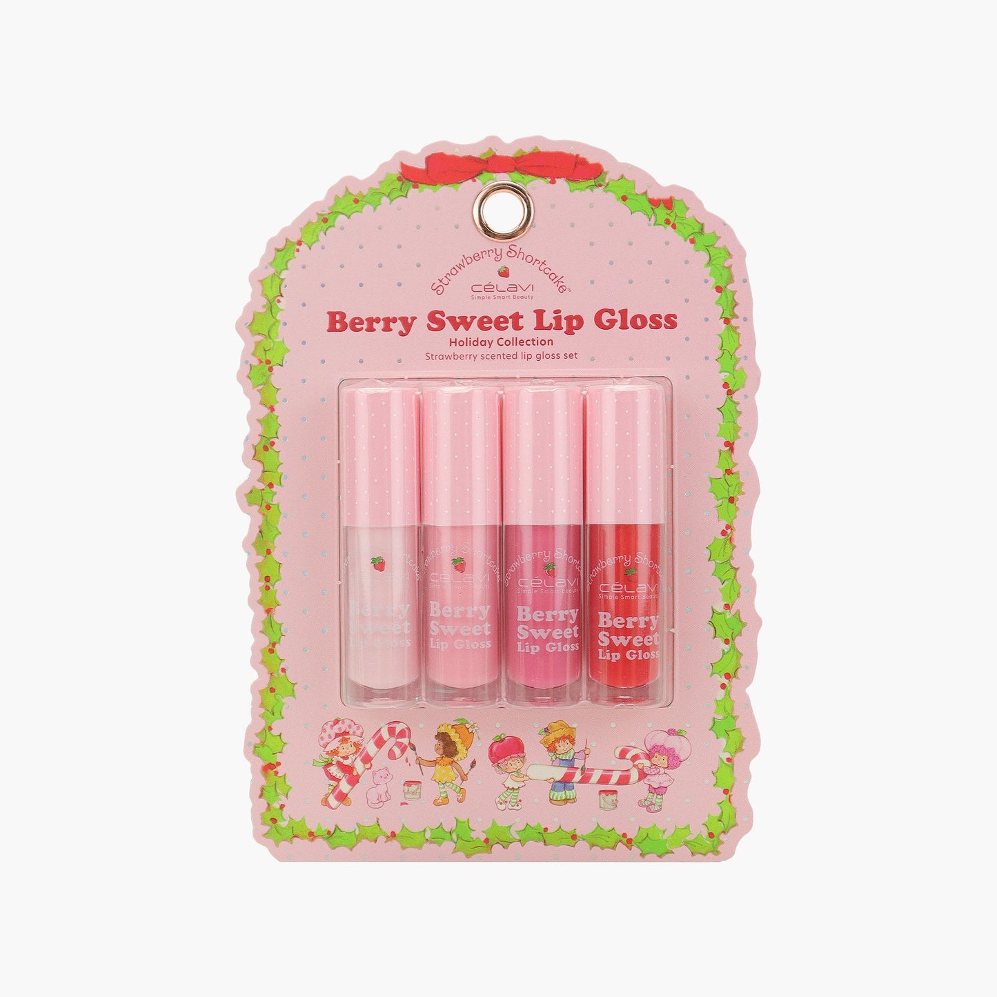 “Berry Sweet” Lip Gloss Set (4 PCs) - Strawberry Shortcake X CELAVI