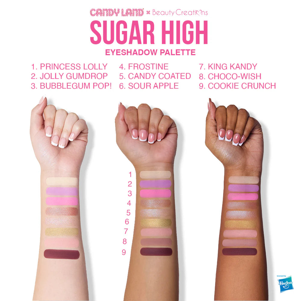 Sugar High - Shadow Palette & Eye Brush Set - Candyland X Beauty Creations