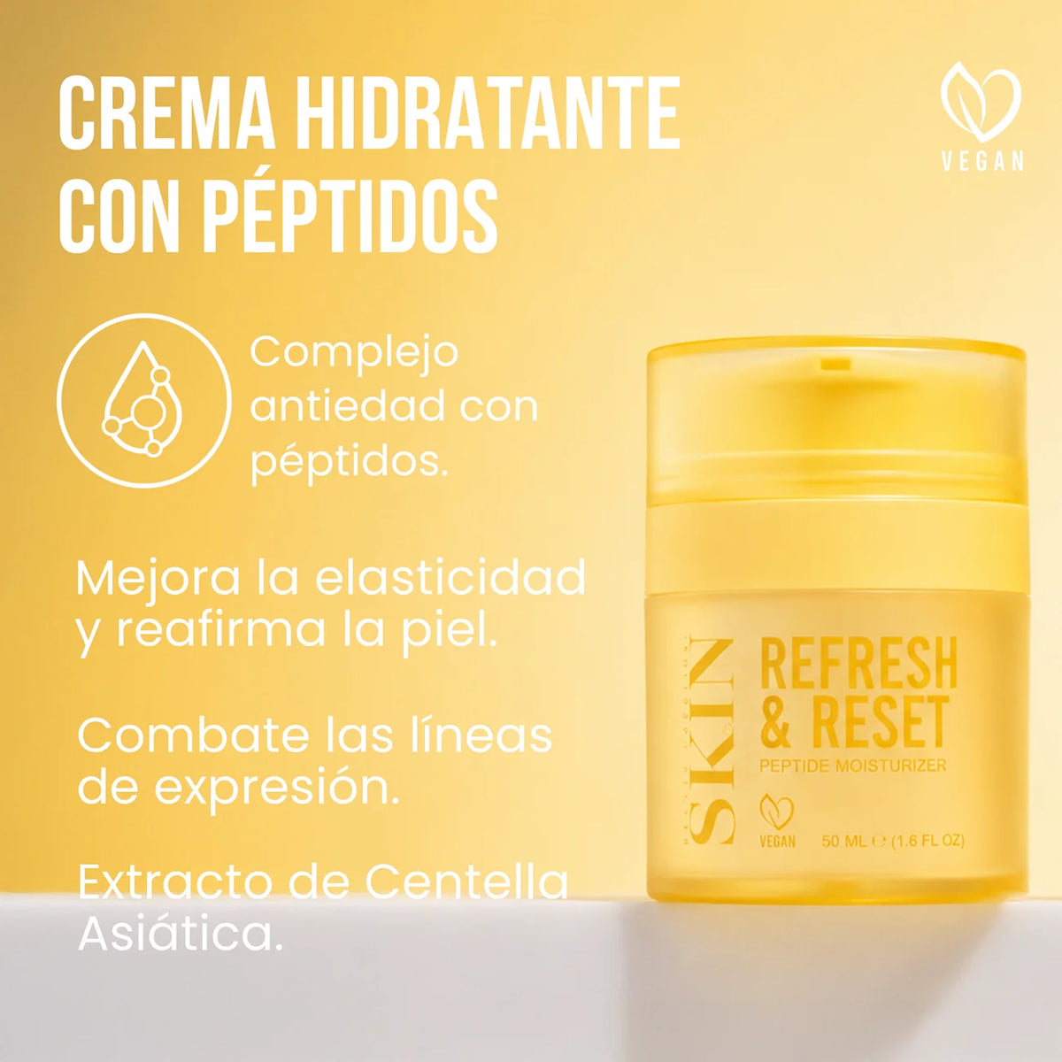 Refresh & Reset - Hidratante Con Peptidos - Beauty Creations Skin