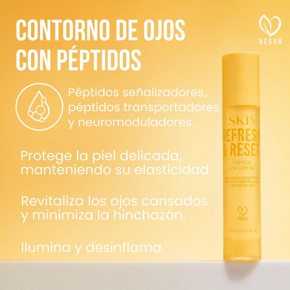 Refresh & Reset - Crema Para Contorno de Ojos Con Peptidos - Beauty Creations Skin