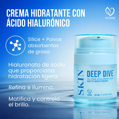 Deep Dive - Hidratante Matificante con Ácido Hialurónico - Beauty Creations Skin