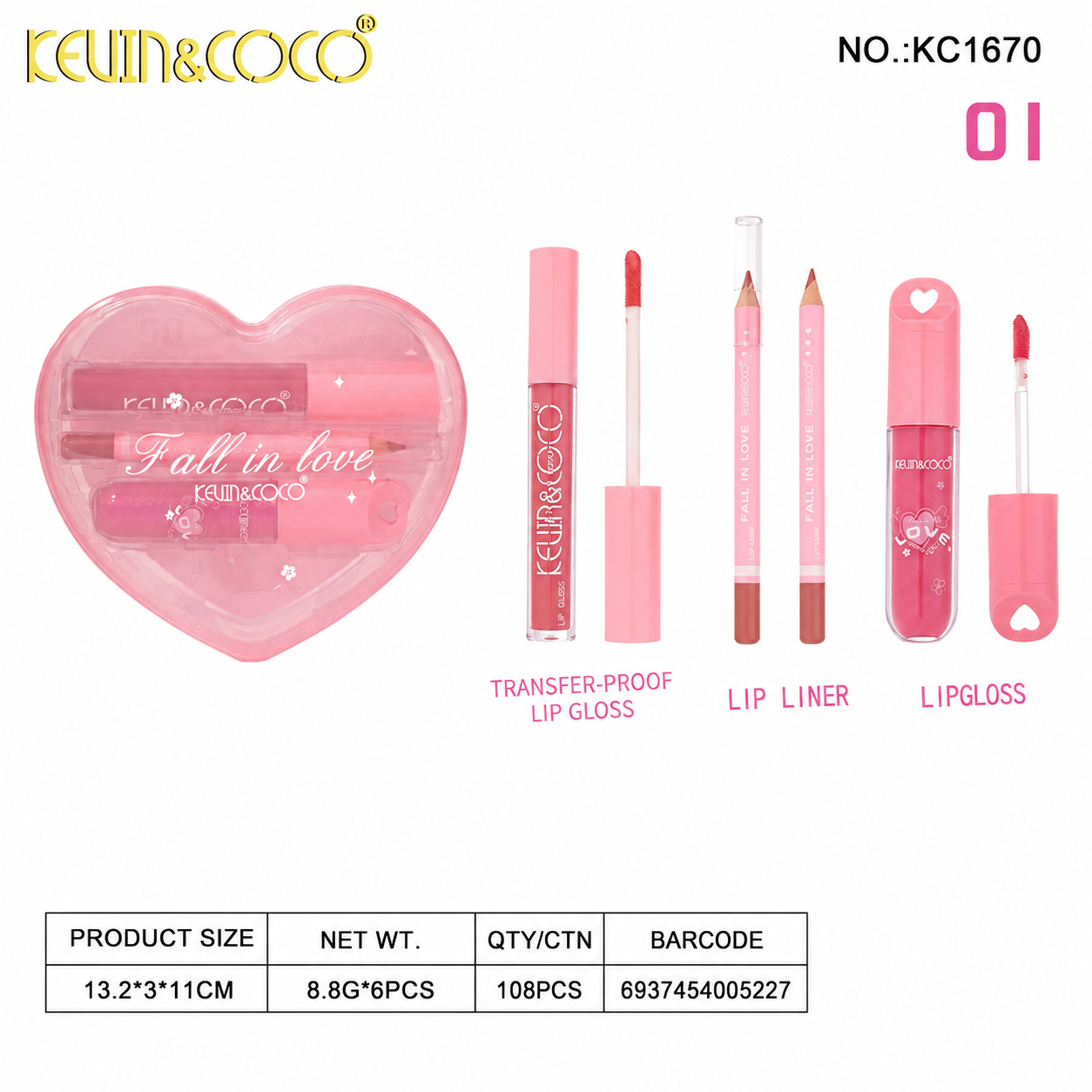 Fall In Love - Set de Labios - Kevin & Coco