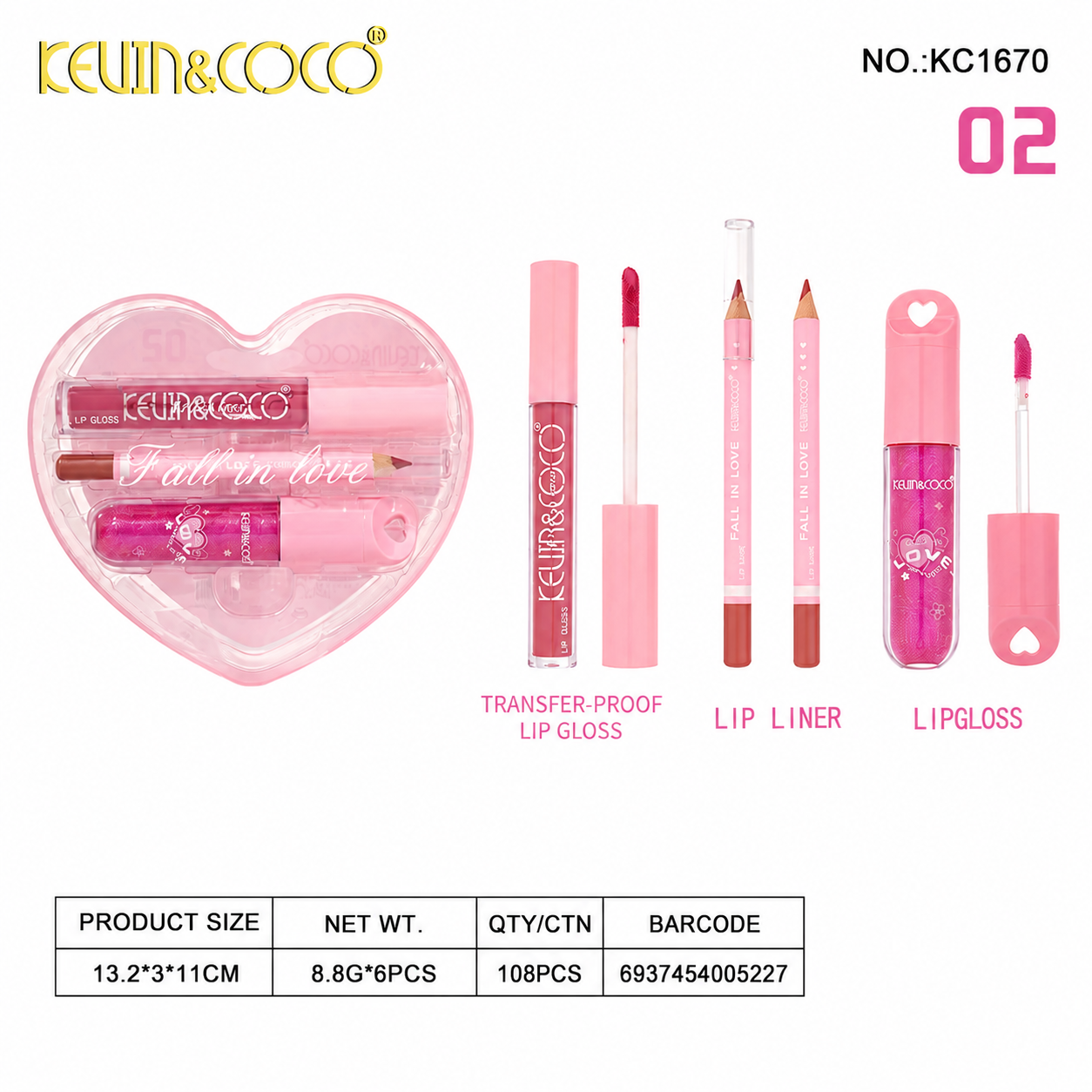 Fall In Love - Set de Labios - Kevin & Coco