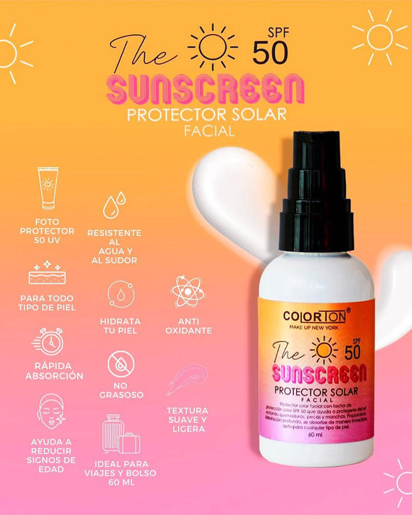 PROTECTOR SOLAR FACIAL: THE SUNSCREEN 50 SPF | COLORTON