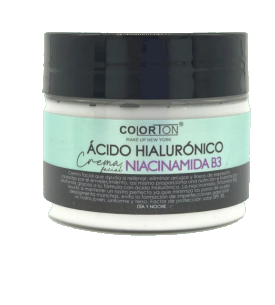 Crema Facial Ácido Hialurónico Niacinamida B3 Colorton