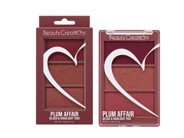 Trío de Rubor e Iluminador - Plum Affair - Beauty Creations