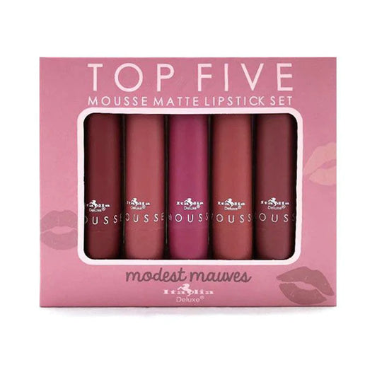 SET DE LABIALES MATE MOUSSE MODEST MAUVES - ITALIA DELUXE