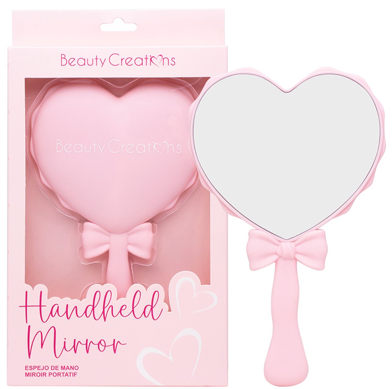 Heart Shape W/BOW - Handheld Mirror - Beauty Creations