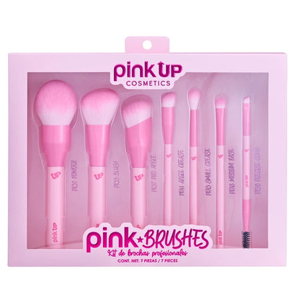 Pink Brushes - Set de Brochas - Pink Up Cosmetics