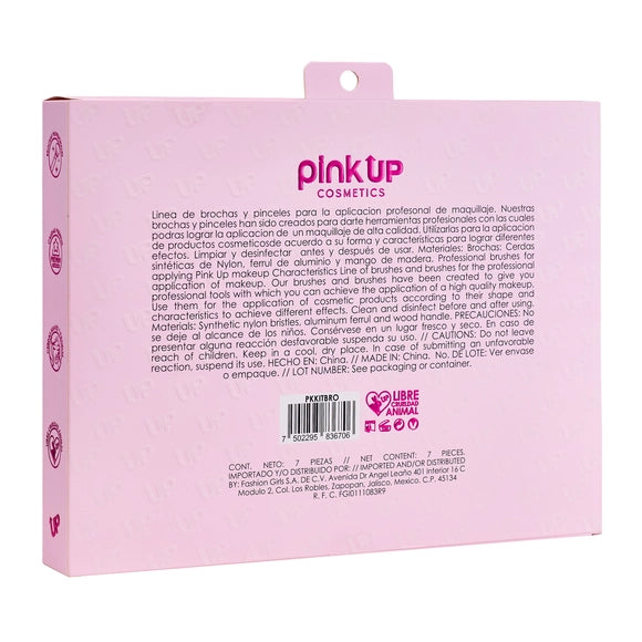 Pink Brushes - Set de Brochas - Pink Up Cosmetics