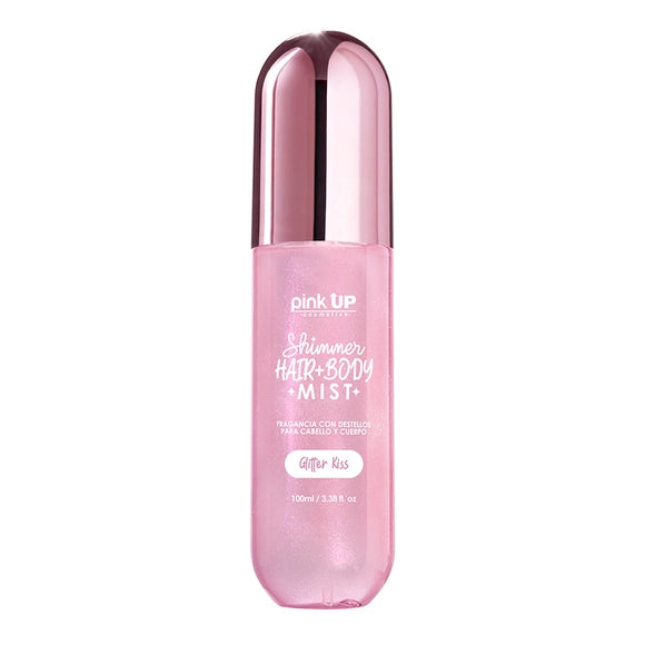 Shimmer Hair + Body Mist -  Fragancia con Destellos - Pink UP Cosmetics
