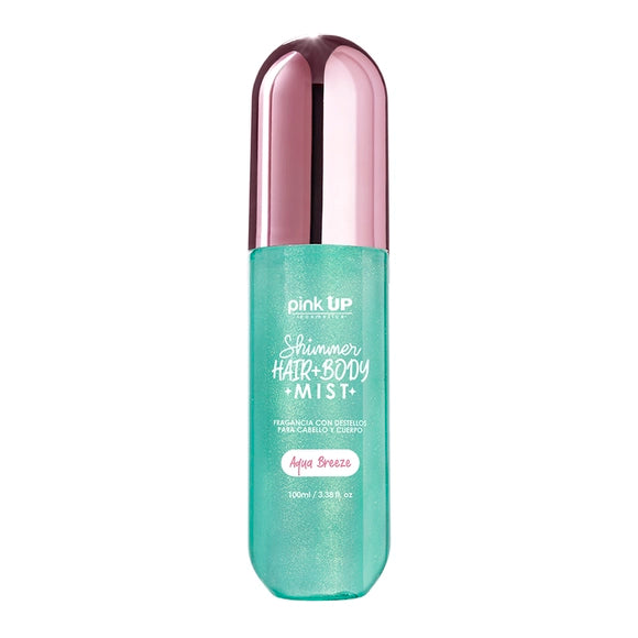 Shimmer Hair + Body Mist -  Fragancia con Destellos - Pink UP Cosmetics