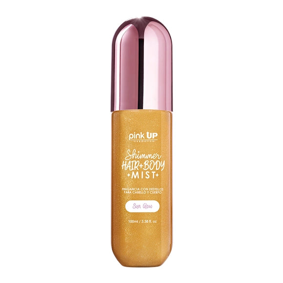 Shimmer Hair + Body Mist -  Fragancia con Destellos - Pink UP Cosmetics