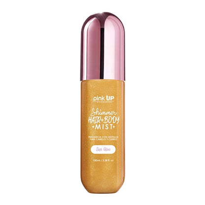 Shimmer Hair + Body Mist -  Fragancia con Destellos - Pink UP Cosmetics