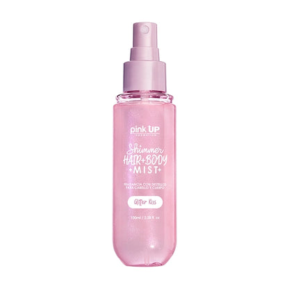 Shimmer Hair + Body Mist -  Fragancia con Destellos - Pink UP Cosmetics