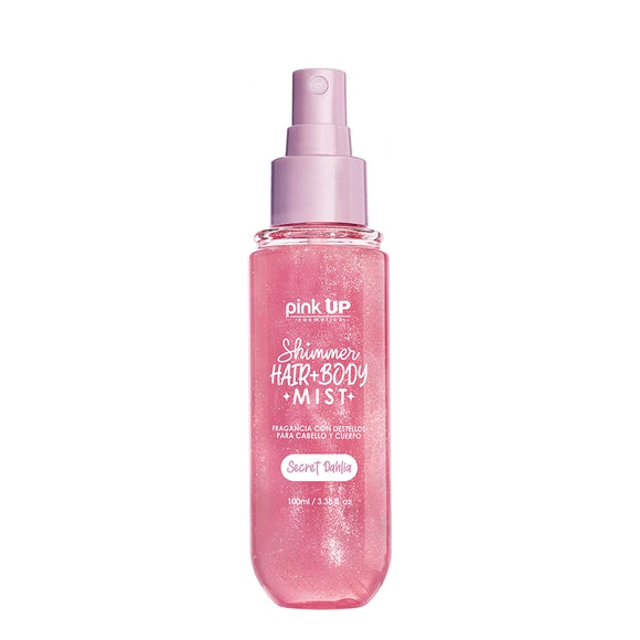 Shimmer Hair + Body Mist -  Fragancia con Destellos - Pink UP Cosmetics