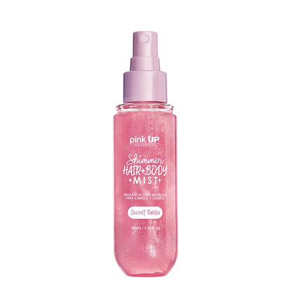 Shimmer Hair + Body Mist -  Fragancia con Destellos - Pink UP Cosmetics
