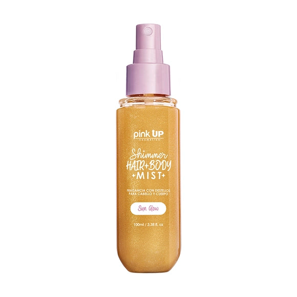 Shimmer Hair + Body Mist -  Fragancia con Destellos - Pink UP Cosmetics